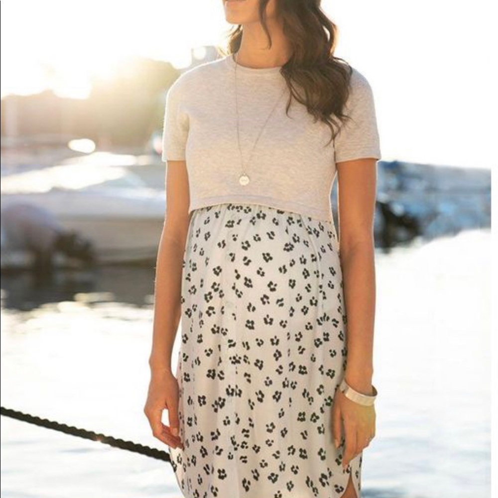 COPY - Seraphine Grey Maternity & Nursing Dress